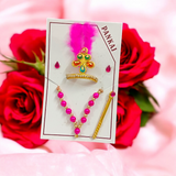 Laddu Gopal Shringaar Set | Mukut, Bangle, Mala, Earrings, Bansuri, Bindi