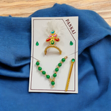 Laddu Gopal Shringaar Set | Mukut, Bangle, Mala, Earrings, Bansuri, Bindi