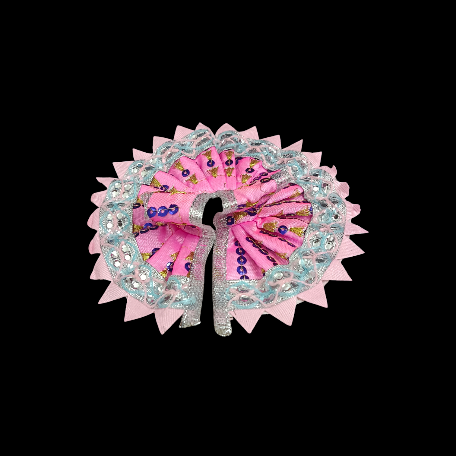 Laddu Gopal dress designed for Size 1 No. idol, perfect for adorning Lord Krishna during religious ceremonies and festivals.