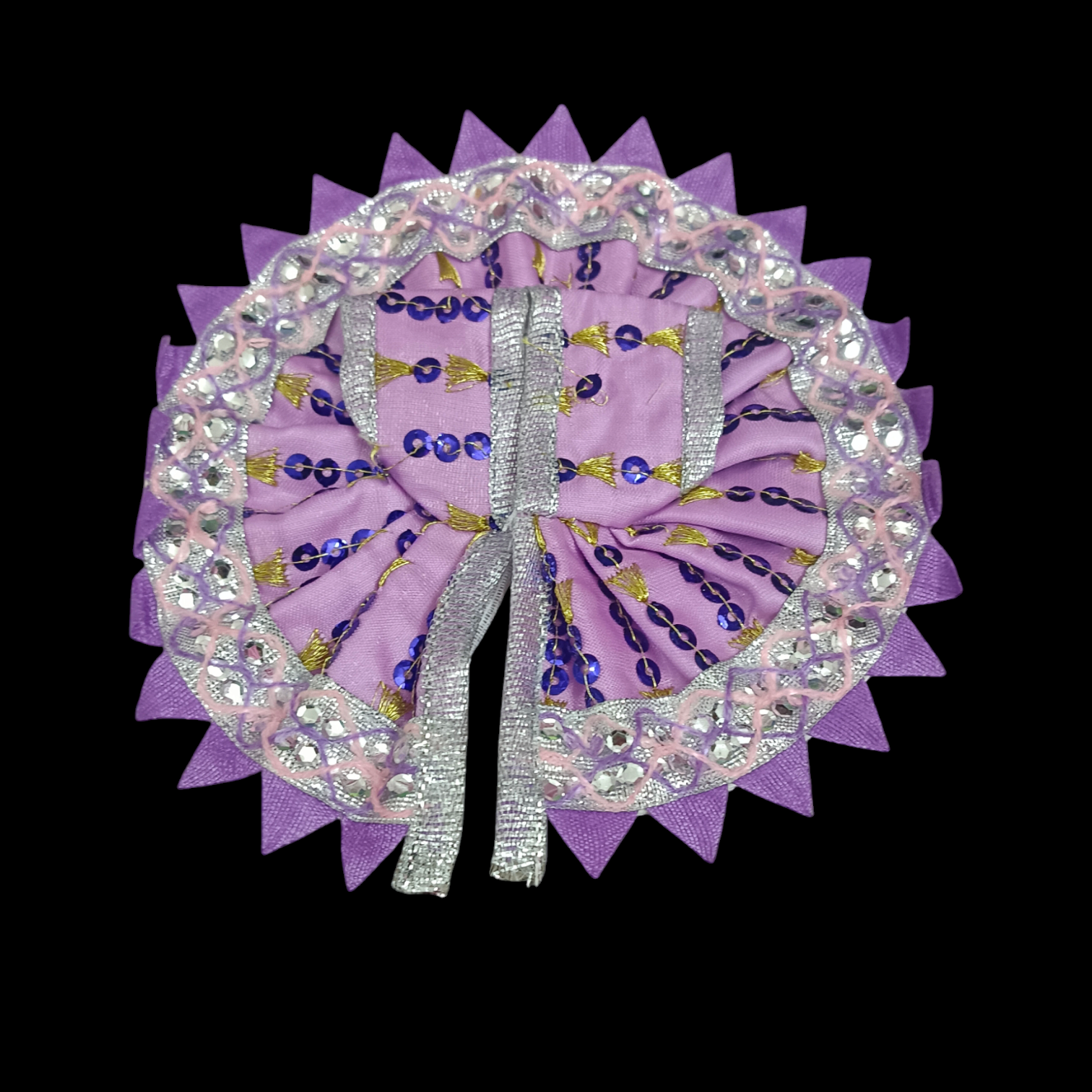 Laddu Gopal dress designed for Size 1 No. idol, perfect for adorning Lord Krishna during religious ceremonies and festivals.