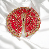 Laddu Gopal dress with beautiful embroidery design, perfect for adorning Lord Krishna idol during functions, festivals, and religious ceremonies.