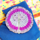 Laddu Gopal dress with delicate floral embroidery, perfect for adorning Lord Krishna idol during religious occasions, festivals, and ceremonies.