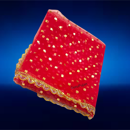 Lal Chunni | Mata Rani Chuniri | 2 Meter Red Cloth for Puja and Festivals