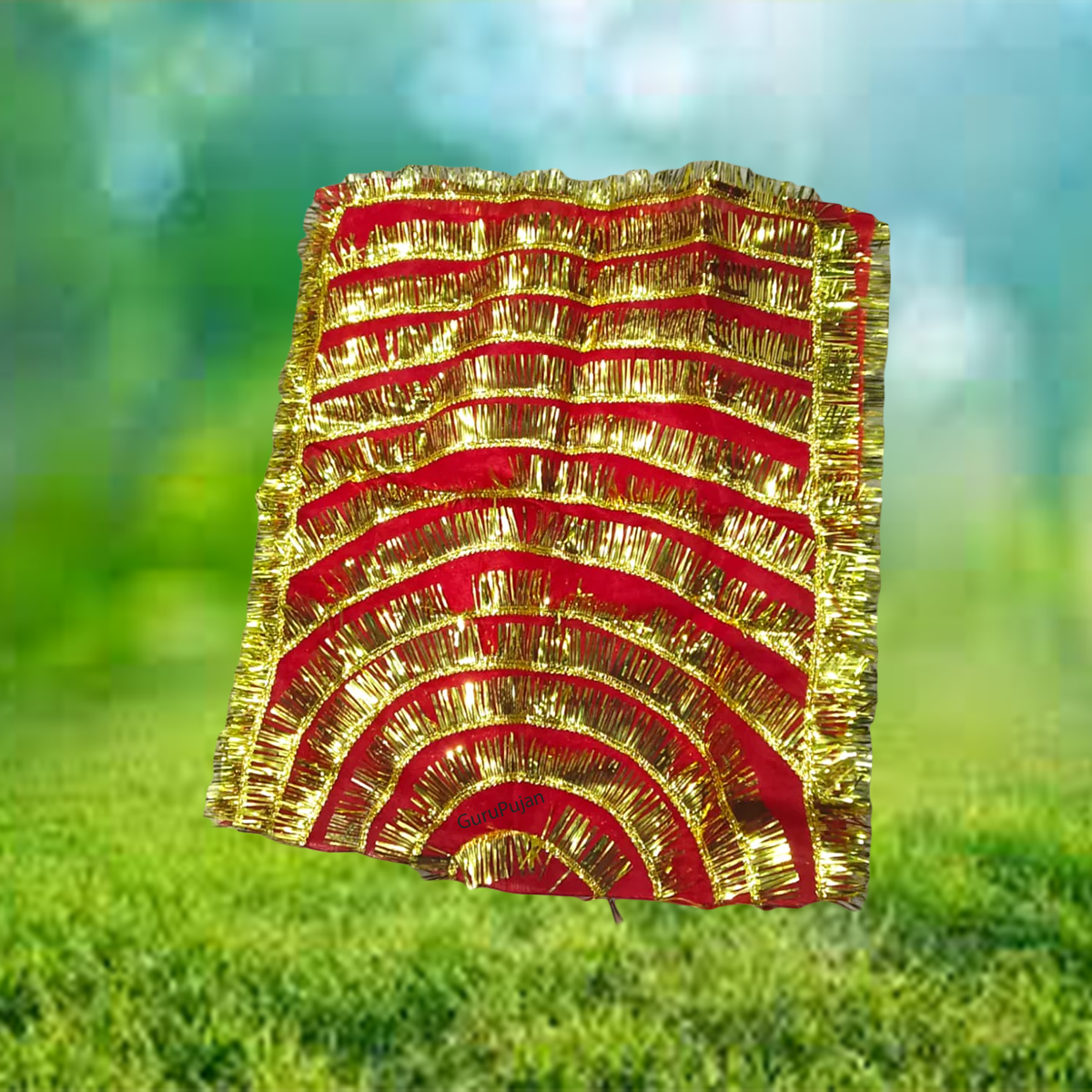 Lal Chunni (Mata Rani Red Chuniri), 1-meter red cloth, perfect for Mata Rani Puja, Navratri, and Durga Puja rituals.