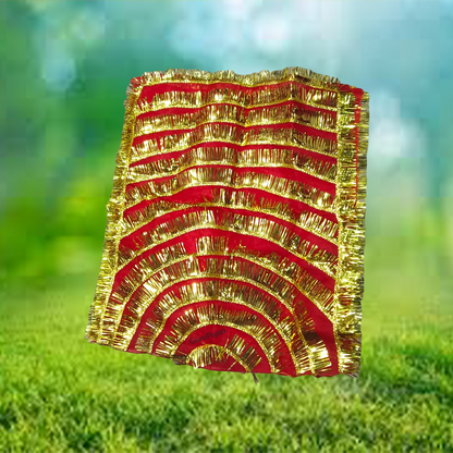 Lal Chunni (Mata Rani Red Chuniri), 1-meter red cloth, perfect for Mata Rani Puja, Navratri, and Durga Puja rituals.