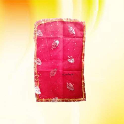Lal Chunni | Mata Rani Red Chuniri 17x8 Inch | Puja & Temple Cloth