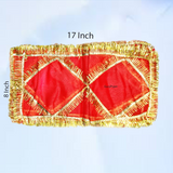 Lal Chunni (Mata Rani Red Chuniri), 17x8 inches, red cloth used for Mata Rani Puja, Navratri, and Durga Puja rituals