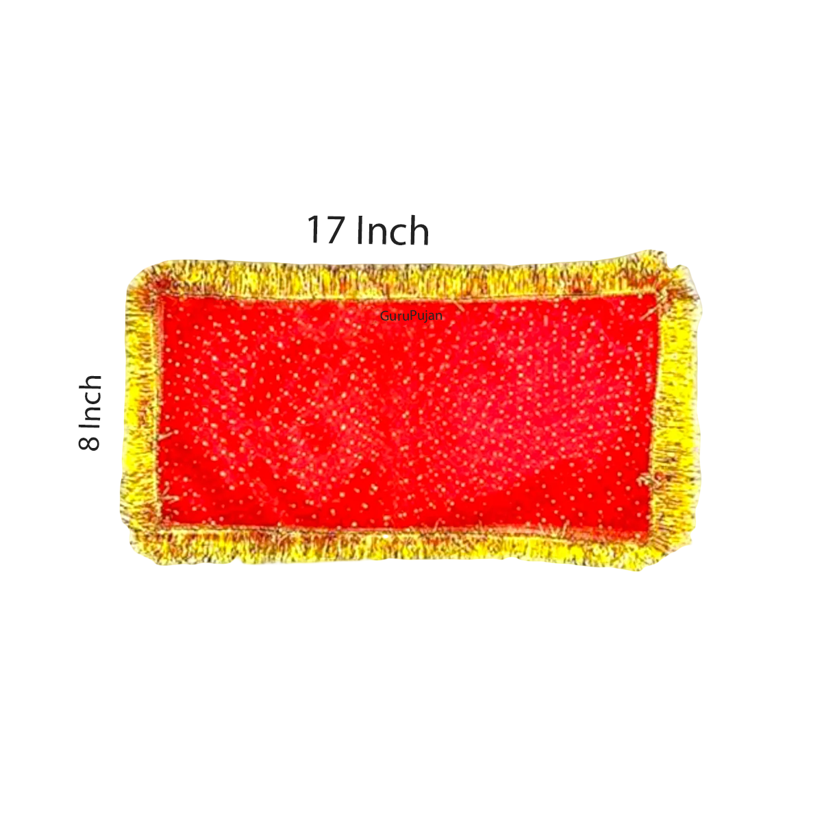 Lal Chunni (Mata Rani Red Chuniri), 17x8 inches, used for adorning Mata Rani idols during Navratri, Durga Puja, and other religious rituals