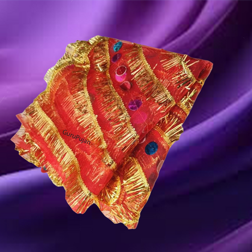 Lal Chunni | Mata Rani Red Chuniri | 1 Meter | Puja & Temple Cloth