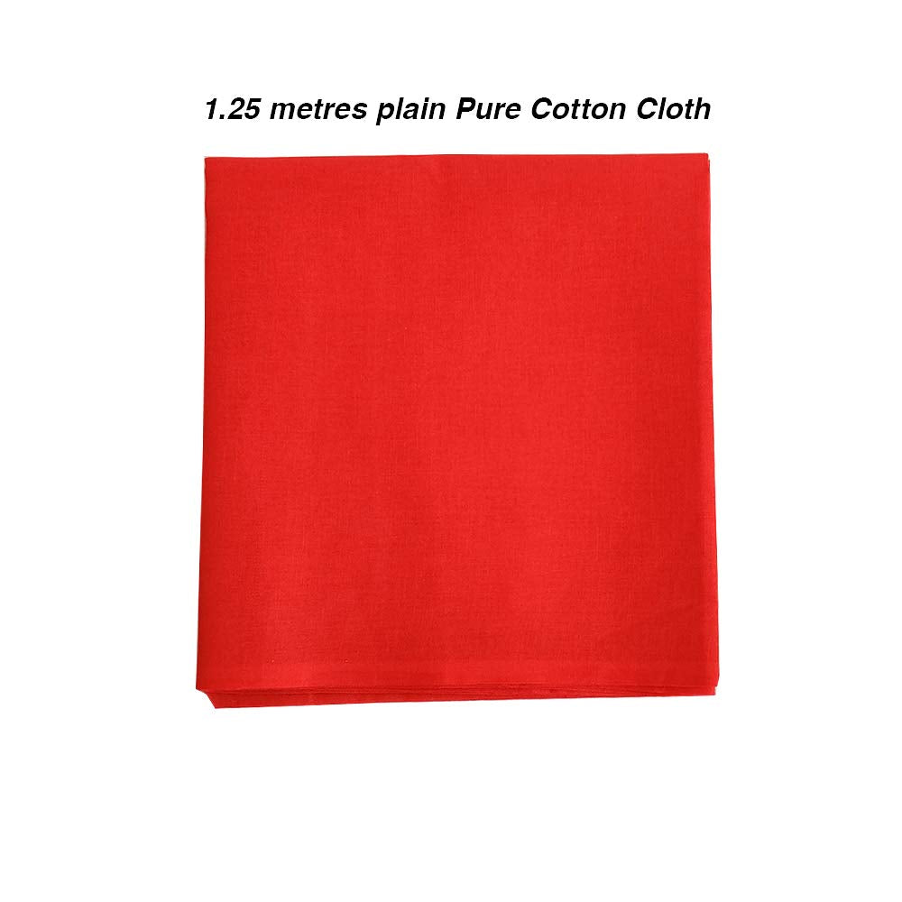 Lal Kapda | Red Cloth for Pooja | Clothes for Worship | 1.25 Meter Lal Kapda