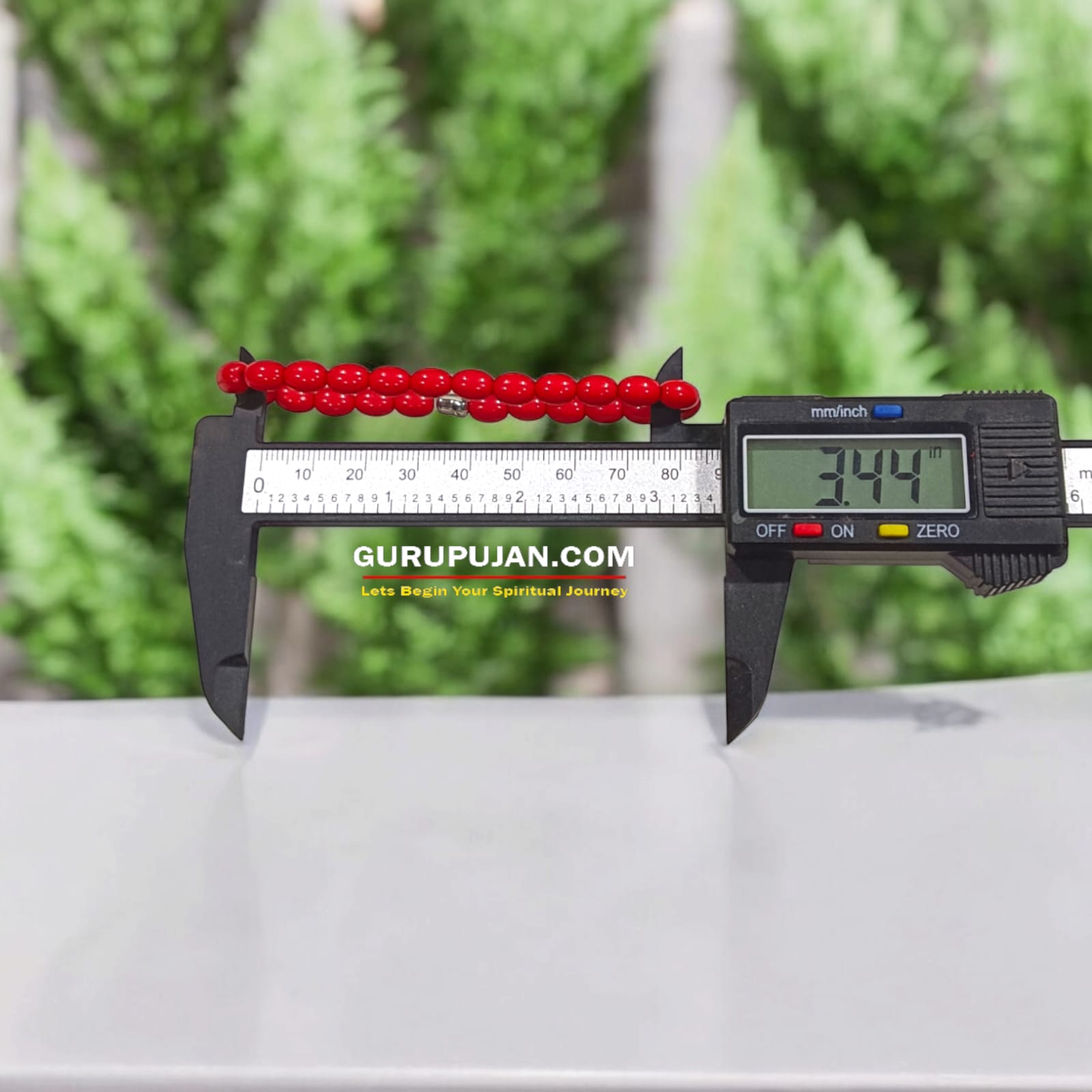 Lal Moonga Bracelet crafted with natural Red Coral beads, 8MM in size, stretchable design, certified for authenticity and courage enhancement.