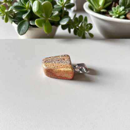 Leopard Skin Jasper Stone Pendant on a Chain - Lab Certified for Spiritual Healing and Fashion