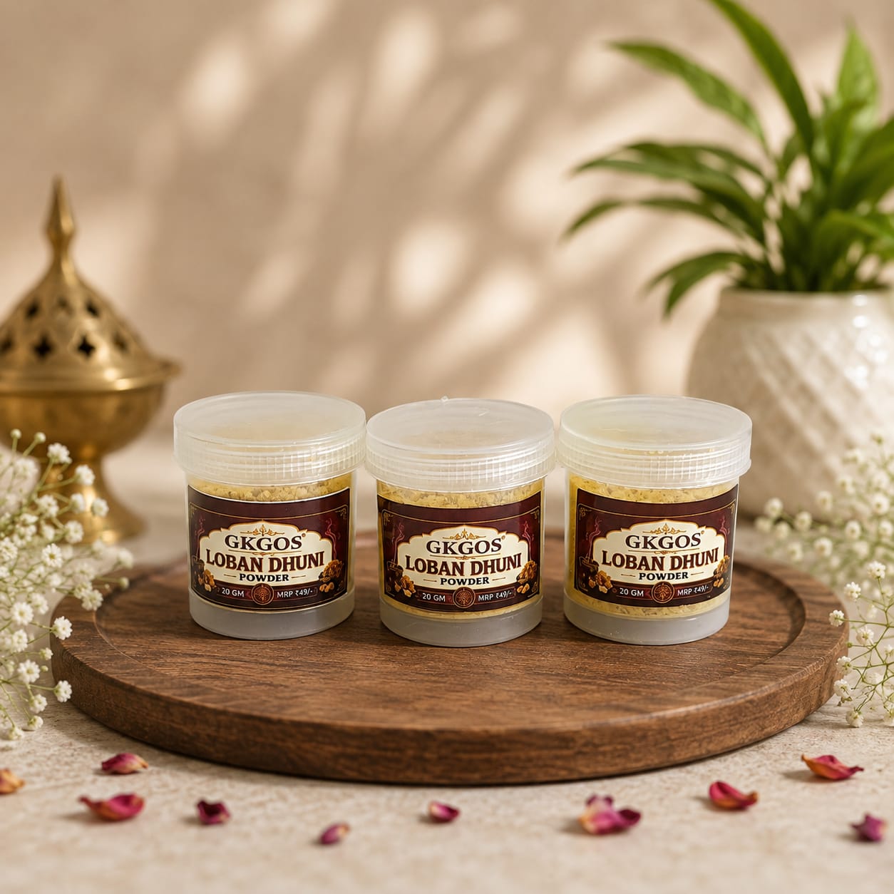 Loban Dhuni Powder Set of 5 Packs 100g Each Herbal Dhoop Havan Powder for Puja Home Fragrance