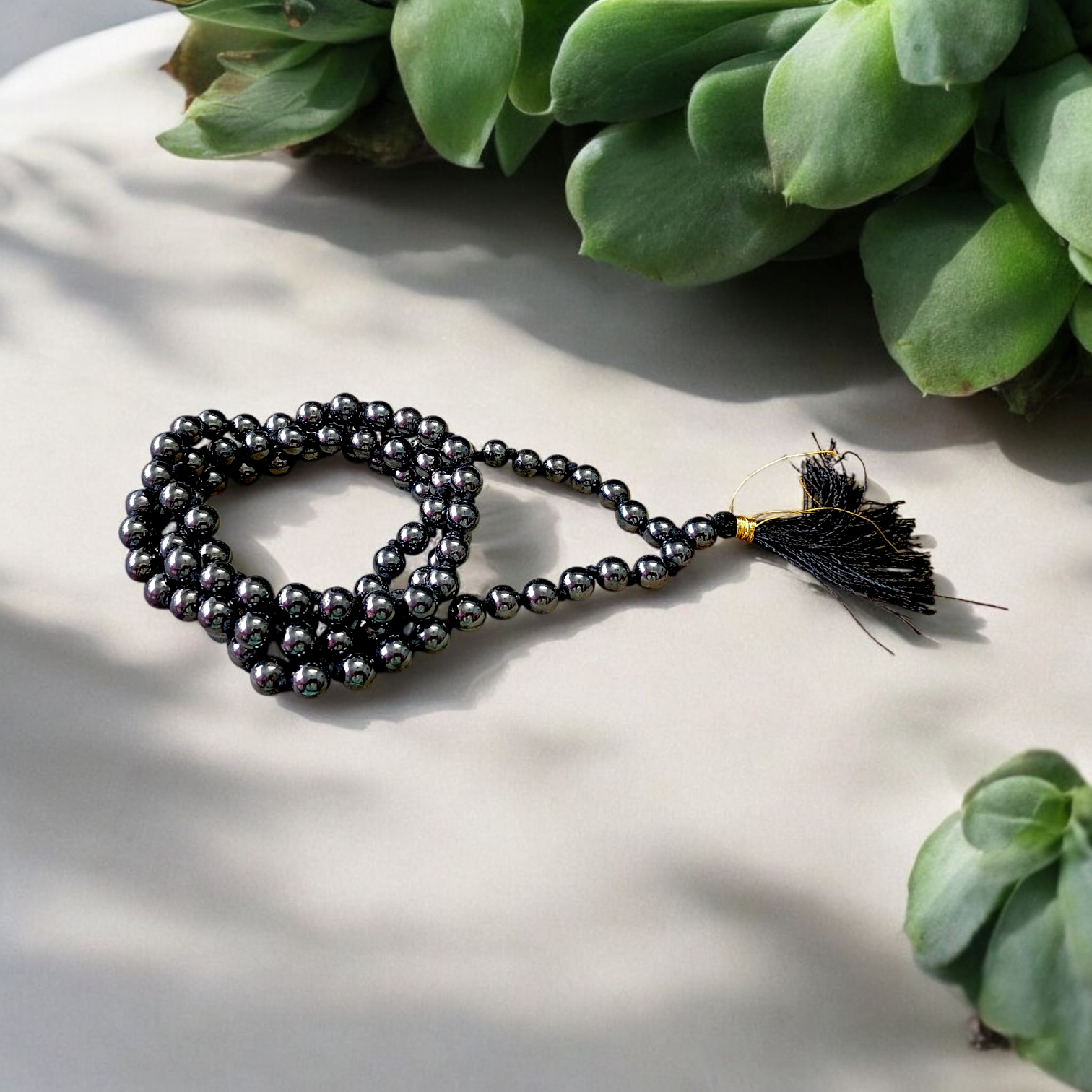 Magnet Mala with 108+1 Lab Certified Magnetic Beads (8mm), ideal for meditation, healing, and stress relief