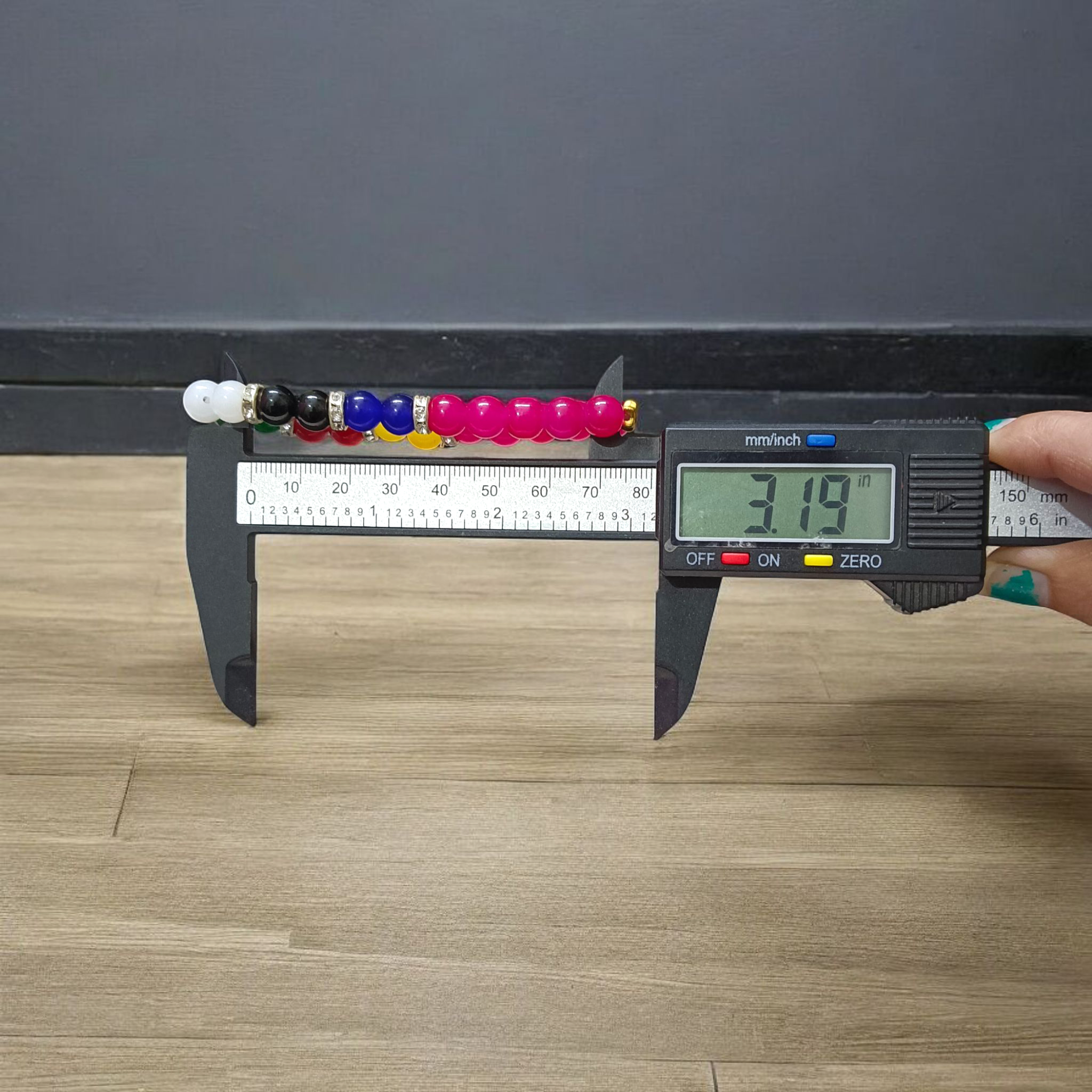 Mix Agate Bracelet with 7 Types of Natural Hakik Stones – 8mm Stretchable Beads, Lab Certified Spiritual and Healing Jewelry