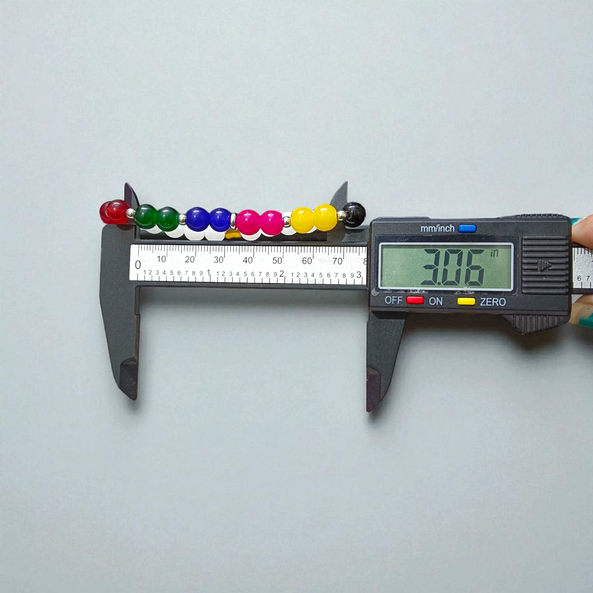 Mix Agate Bracelet with 7 Types of Natural Hakik Stones – 8mm Stretchable Beads, Lab Certified Spiritual and Healing Jewelry