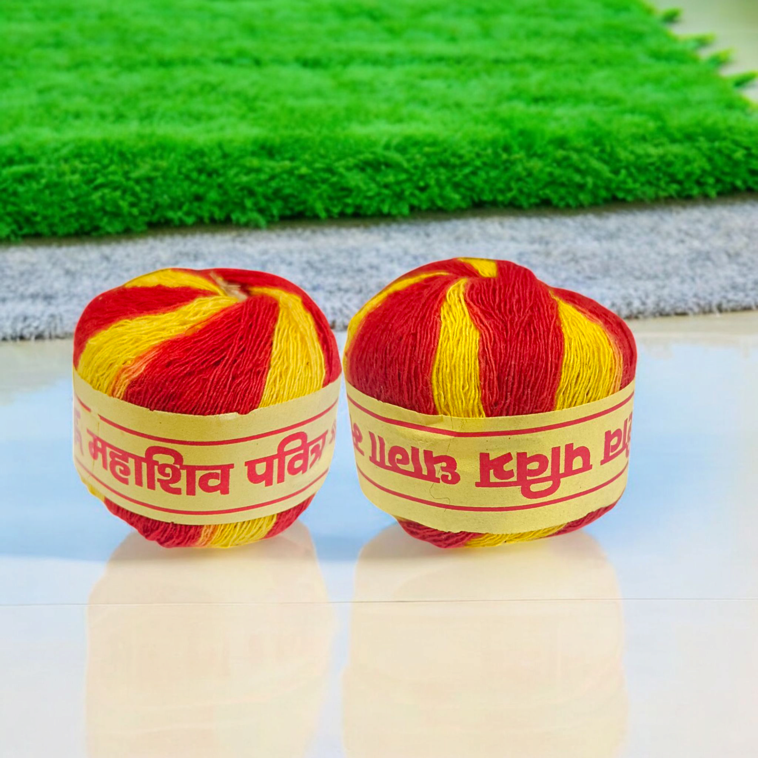 Moli Kalawa Set of 2 Sacred Cotton Threads for puja, Raksha Bandhan, and religious ceremonies.