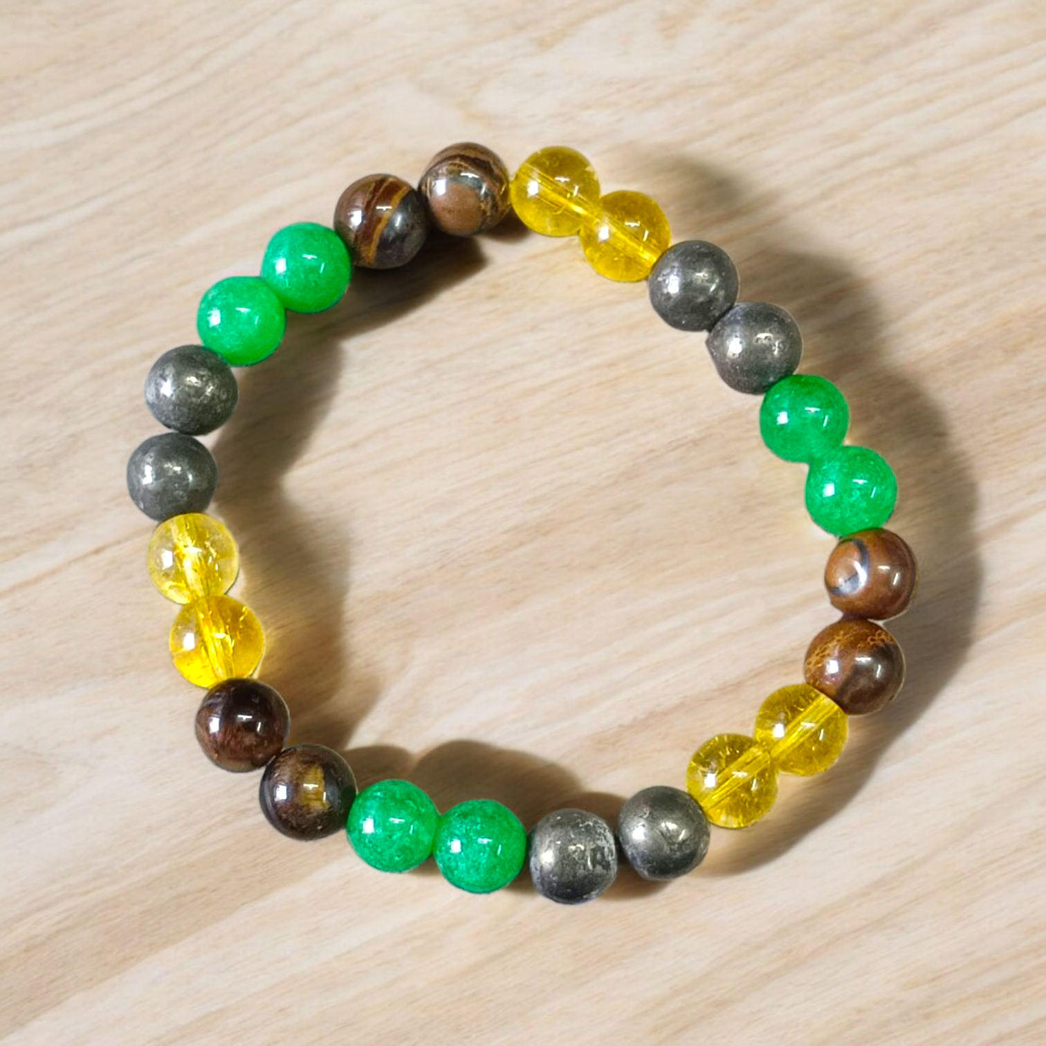 Money Magnet Bracelet with 8mm lab certified natural beads for attracting wealth, boosting confidence, and supporting goal manifestation