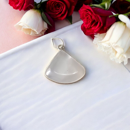 Moonstone Pendant with Thread | Natural Milky Stone Lab Certified