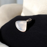 Moonstone Pendant with Adjustable Thread, a natural milky moonstone known for its healing properties and emotional balance