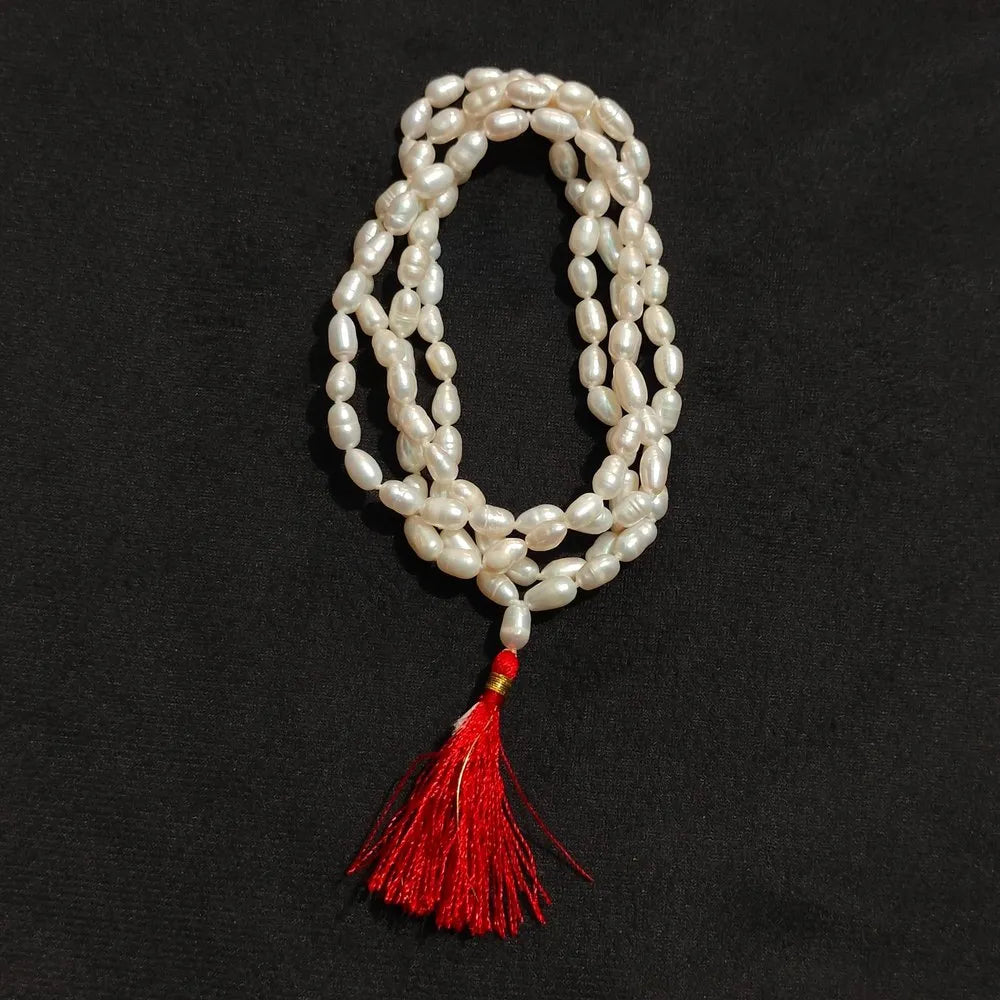 Moti Mala | Lab Certified – Authentic natural pearls for prayer, worship, meditation, and spiritual growth.