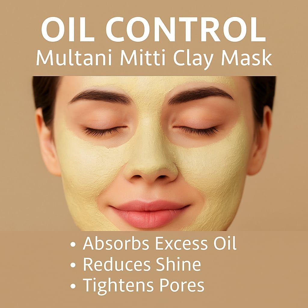 Multani Mitti | 100% Herbal | 500 GM – Pure Fuller's Earth for skin care, exfoliation, acne treatment, and sunburn relief