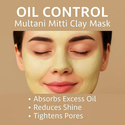 Multani Mitti | 100% Herbal | 500 GM – Pure Fuller's Earth for skin care, exfoliation, acne treatment, and sunburn relief