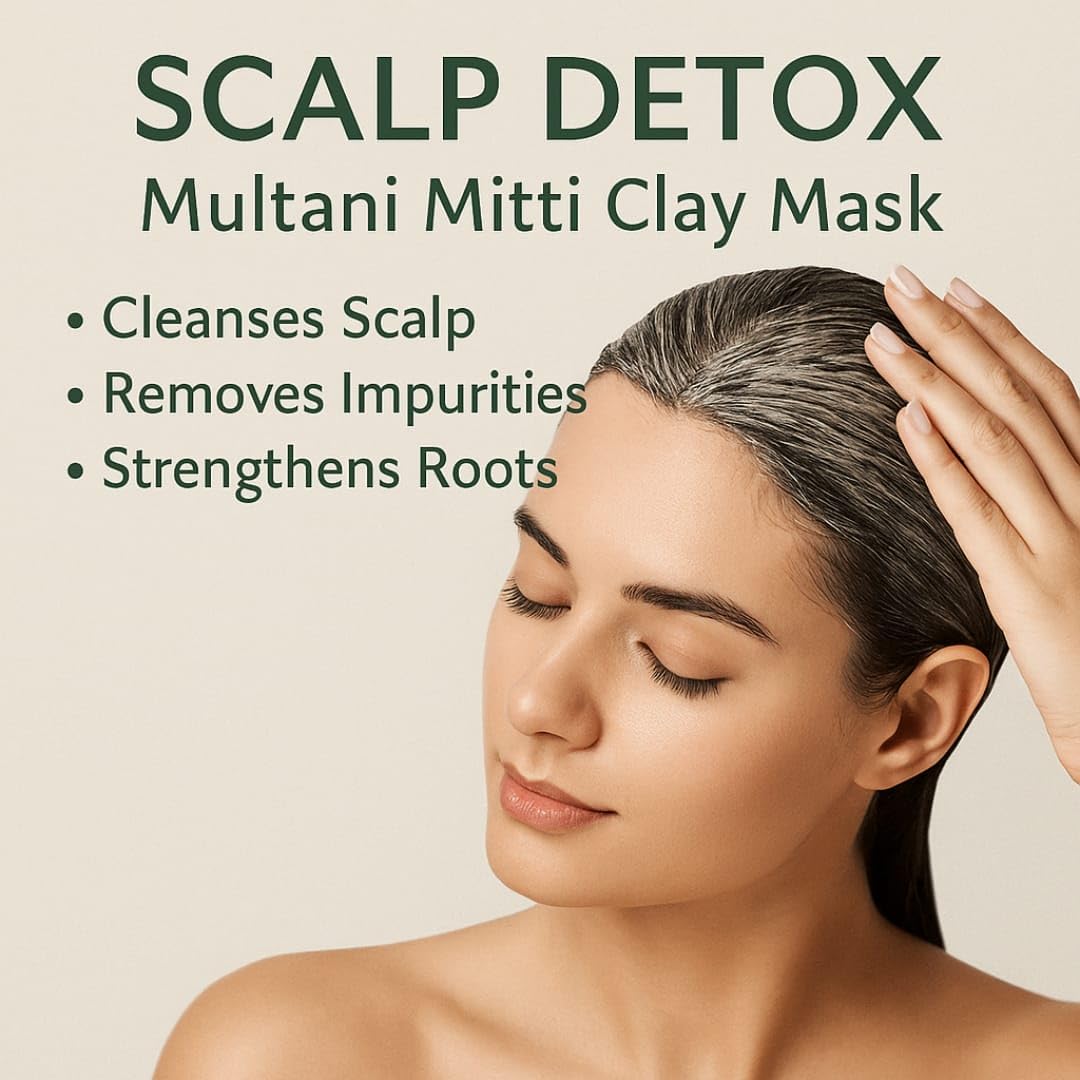 Multani Mitti | 100% Herbal | 500 GM – Pure Fuller's Earth for skin care, exfoliation, acne treatment, and sunburn relief