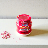 Multi-colored chandan paste tika containers in Yellow, Red, and White with keshar fragrance