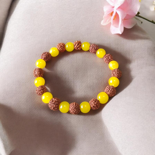 Multi Beads Bracelet 8mm Stretchable Lab Certified for Spiritual Healing & Energy
