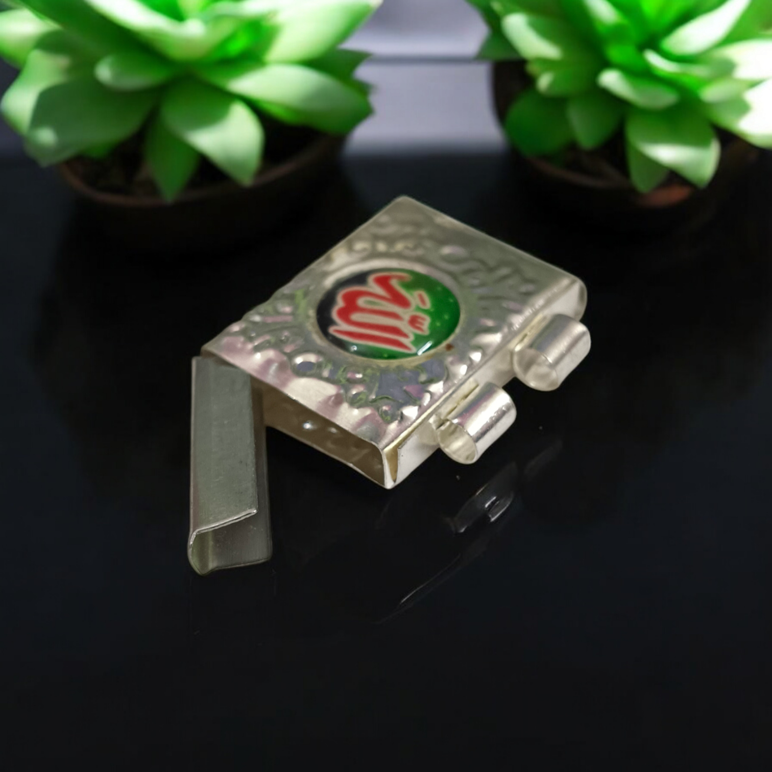 Muslim Silver Square Design Taweez With Free Bhojpatra Sheet | Special For Muslim Tantra | Spiritual Amulet Set Of 5