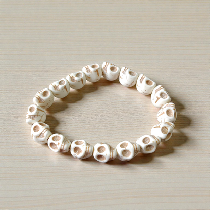 Nar Mund Bracelet with 12mm premium natural beads on a stretchable cord, unisex design