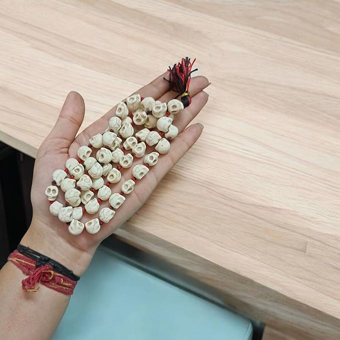 Nar Mund Mala | Mund Mala for Goddess Kali – Skull beads mala used for Kali Pujan and spiritual protection