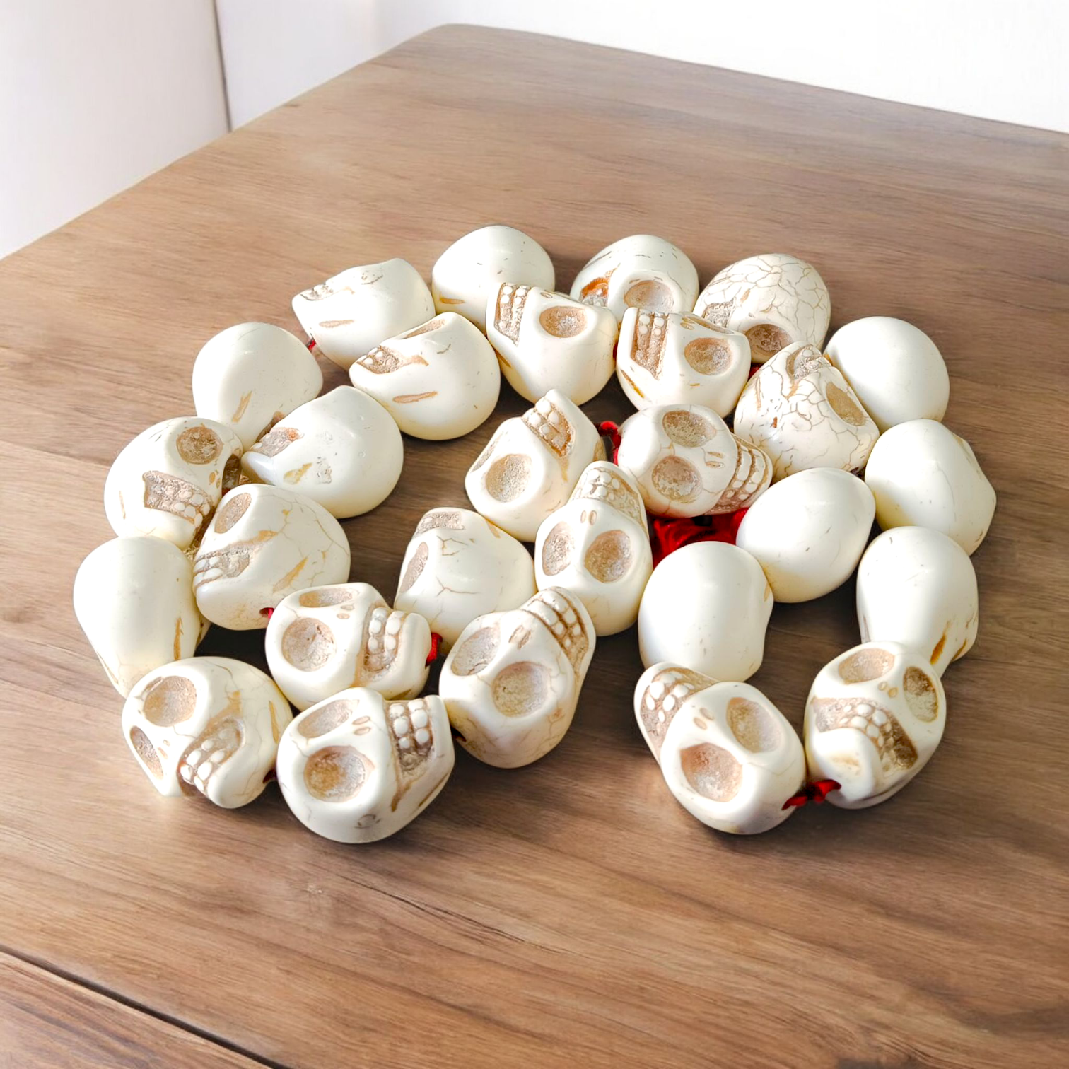 Nar Mund Mala | Mund Mala for Goddess Kali – Skull beads mala used for Kali Pujan and spiritual protection