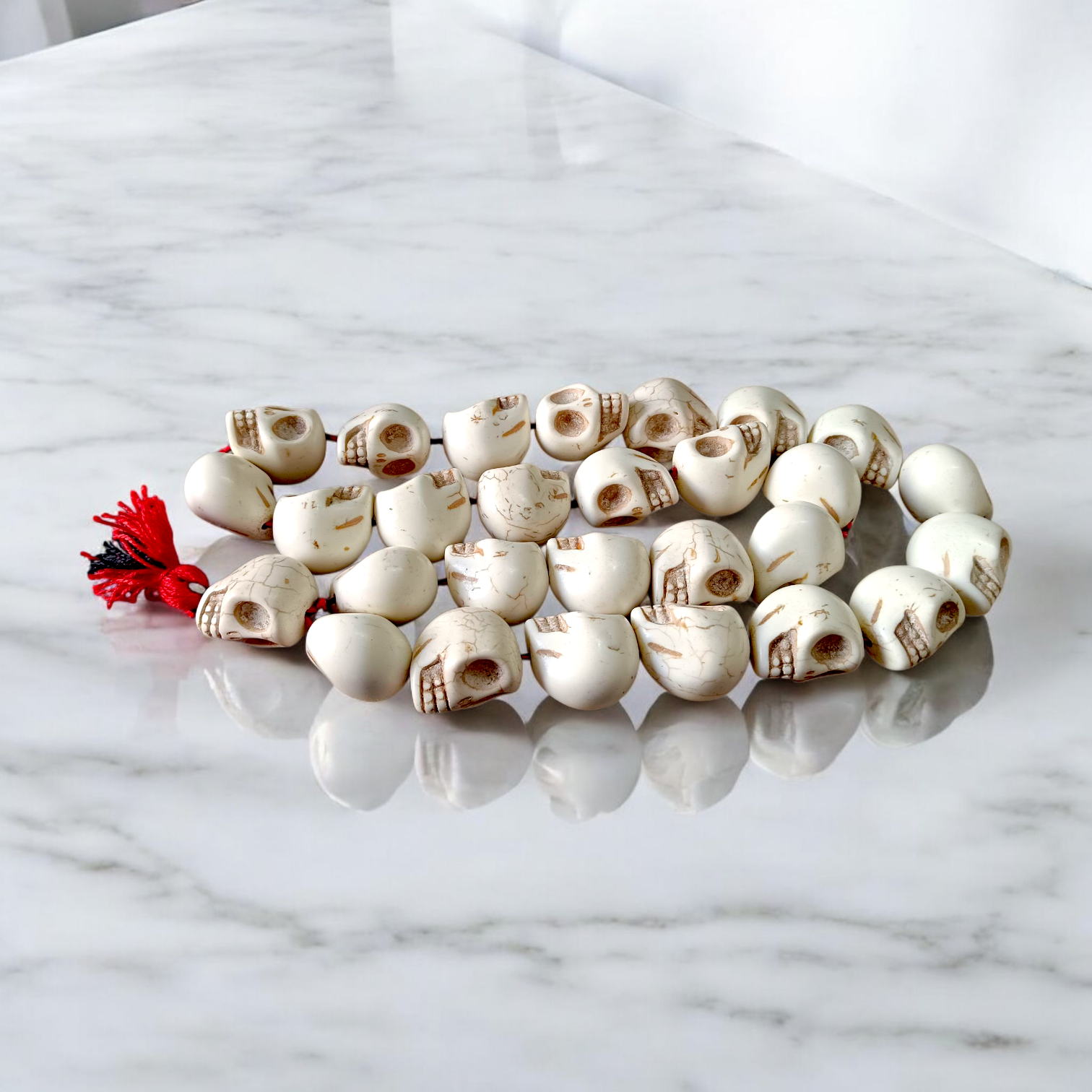 Nar Mund Mala | Mund Mala for Goddess Kali – Skull beads mala used for Kali Pujan and spiritual protection