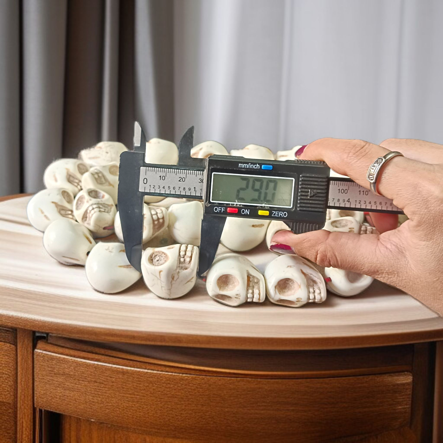 Nar Mund Mala | Mund Mala for Goddess Kali – Skull beads mala used for Kali Pujan and spiritual protection