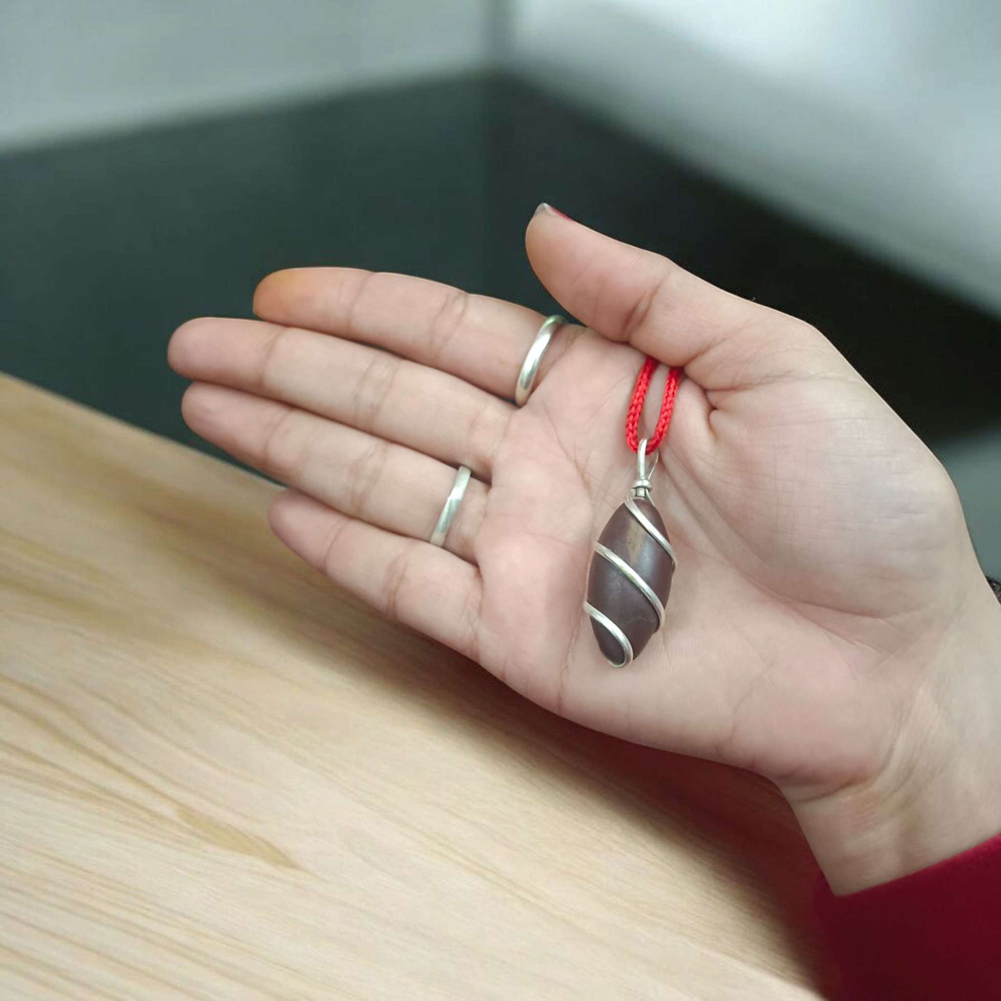 Narmadeshwar Shivling Pendant | Narmada River Locket – A sacred and lab certified pendant made from authentic Narmada River stone for Lord Shiva worship