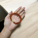 Natural 5 Mukhi Rudraksha Bracelet with 8mm Beads and Screw Lock – Lab Certified Spiritual Healing Accessory