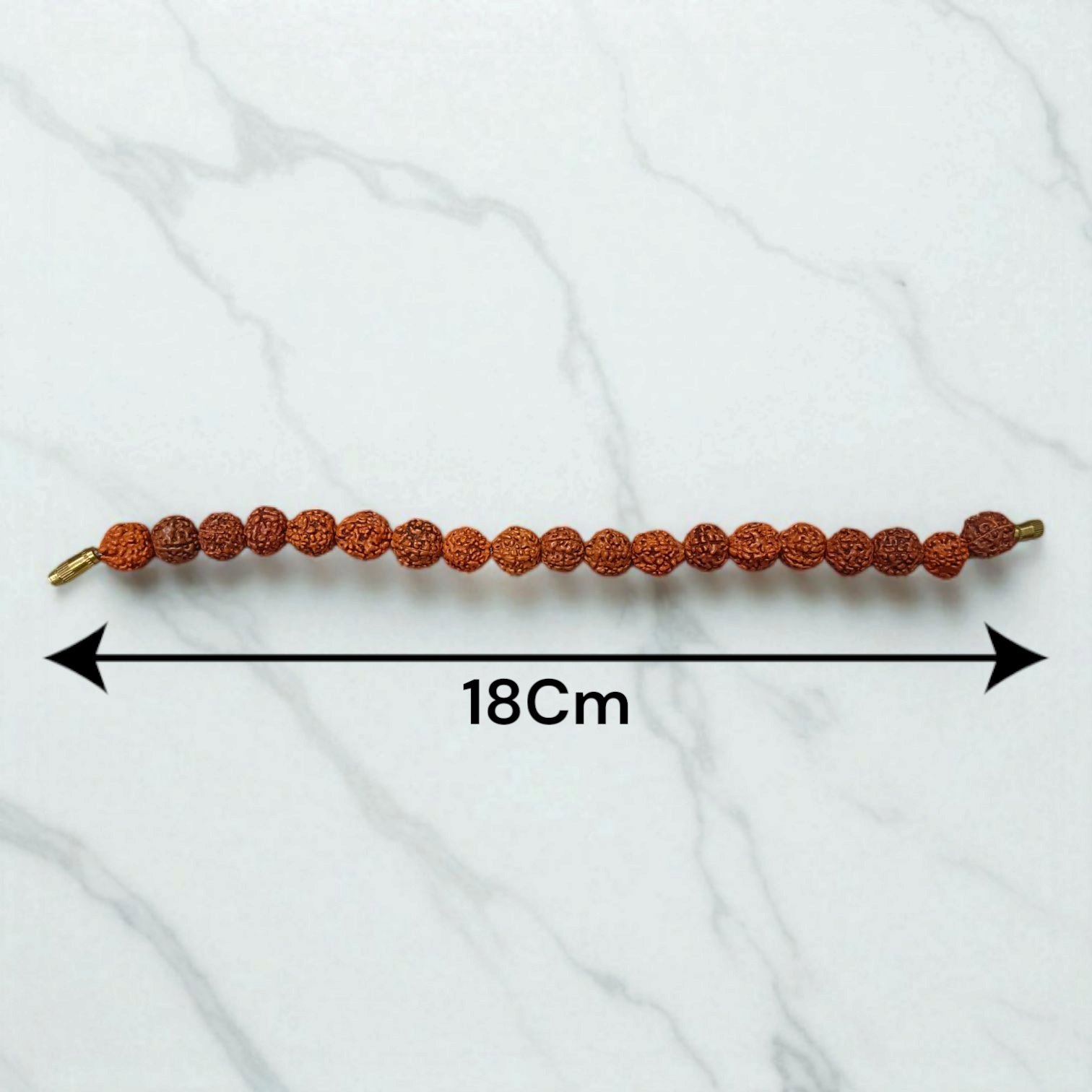Natural 5 Mukhi Rudraksha Bracelet with 8mm Beads and Screw Lock – Lab Certified Spiritual Healing Accessory