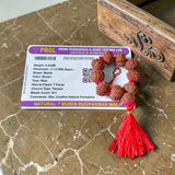 Natural 7 Mukhi Rudraksha Mala 11-12mm Lab Certified Spiritual Beads for Meditation