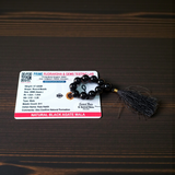 Natural Black Agate Kaka Hakik Finger Mala 9+1 Beads Lab Certified 8mm