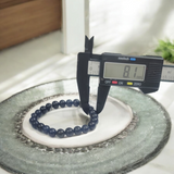Natural Blue Tourmaline Bracelet – For Meditation and Entering a Space of Peace and Tranquillity – 8MM – Stretchable Bracelet