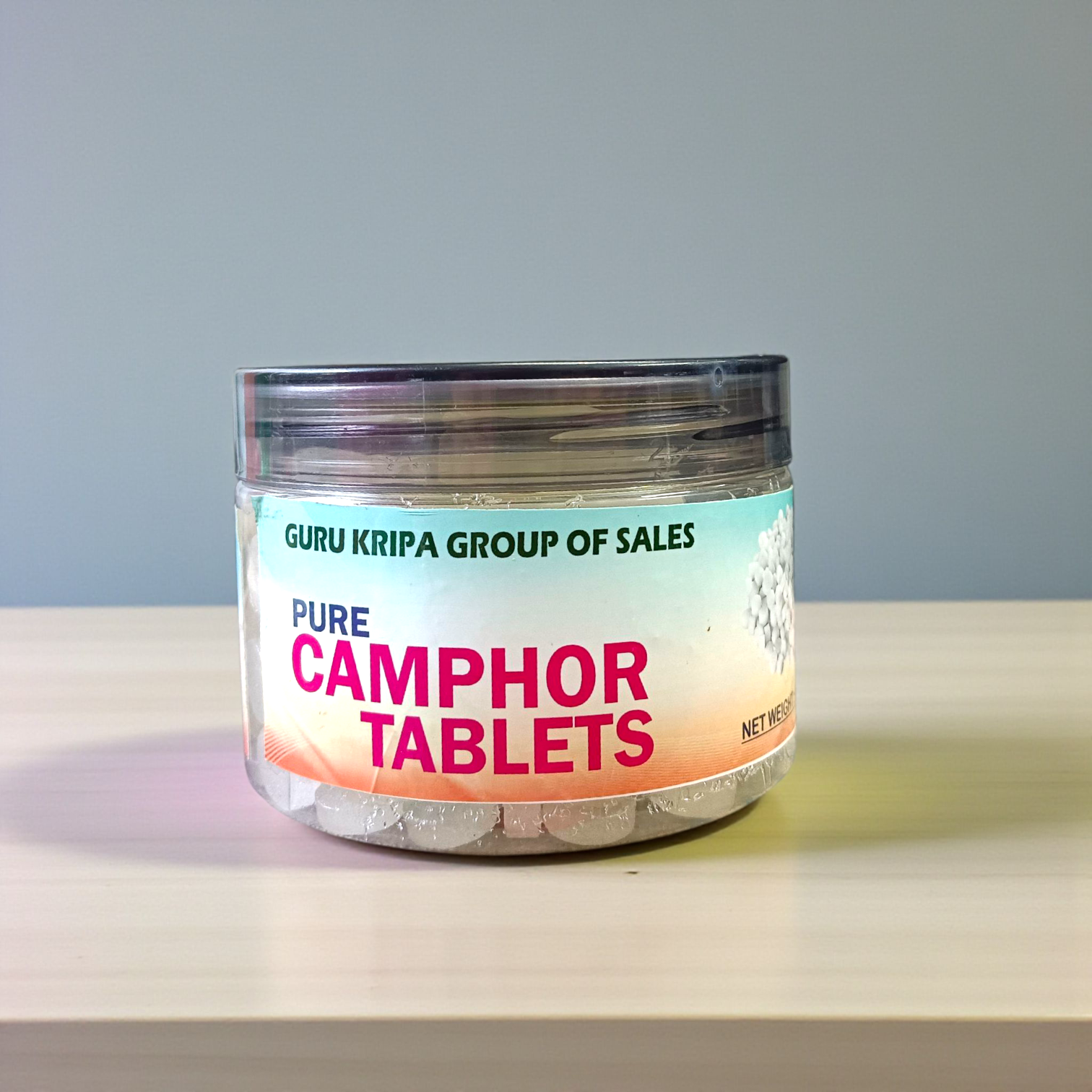 Natural Camphor Cubes for Rituals, Kapoor/Kapur for Pooja & Havan, 100g Jar – Gurupujan