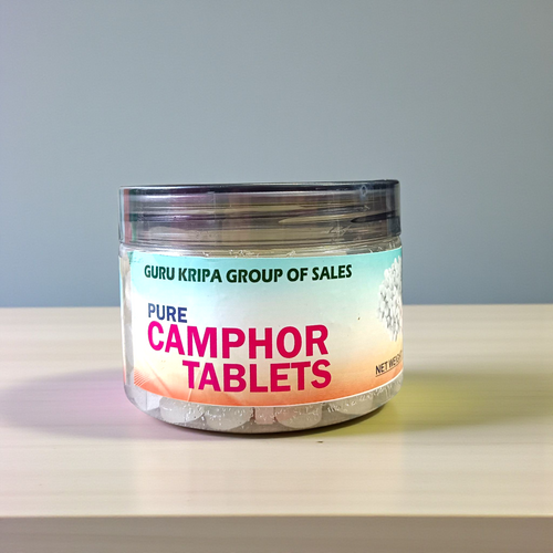 Natural Camphor Cubes for Pooja & Havan – 100g Jar | Gurupujan Spiritual