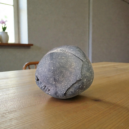 Natural Chakra Shaligram stone with authentic markings used for worship and spiritual protection