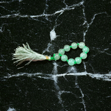 Natural Green Aventurine Finger Mala with 9+1 Beads (8mm) – Lab Certified Margaj Japa Mala for Meditation, Energy Cleansing, and Prosperity