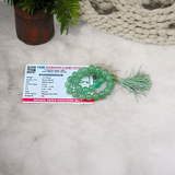 Natural Green Aventurine Japa Mala with 108+1 and 27+1 beads, 8mm lab-certified Margaj stone for meditation, chanting, and healing by Gurupujan