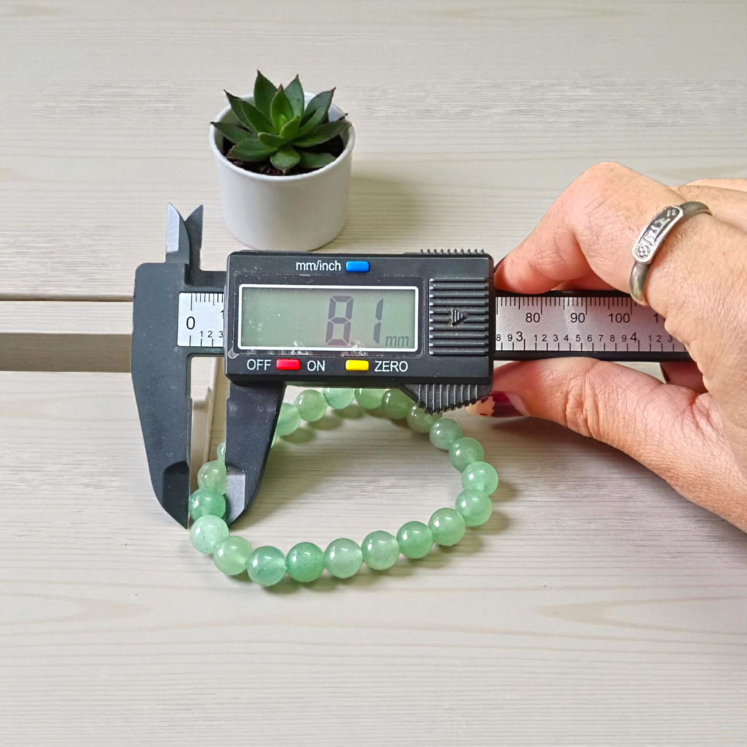 Natural Green Aventurine (Margaj) Bracelet with 8mm Stretchable Beads – Lab Certified Healing Stone Bracelet for Prosperity and Positive Energy