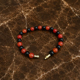 Natural Hessonite Black Agate Bracelet 8MM Lab Certified Gemstone Bracelet for Protection Prosperity Spiritual Healing Daily Wear
