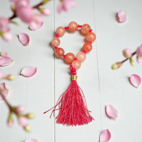 Natural Hessonite Finger Mala 9+1 Beads | Lab Certified Gomed – Gurupujan